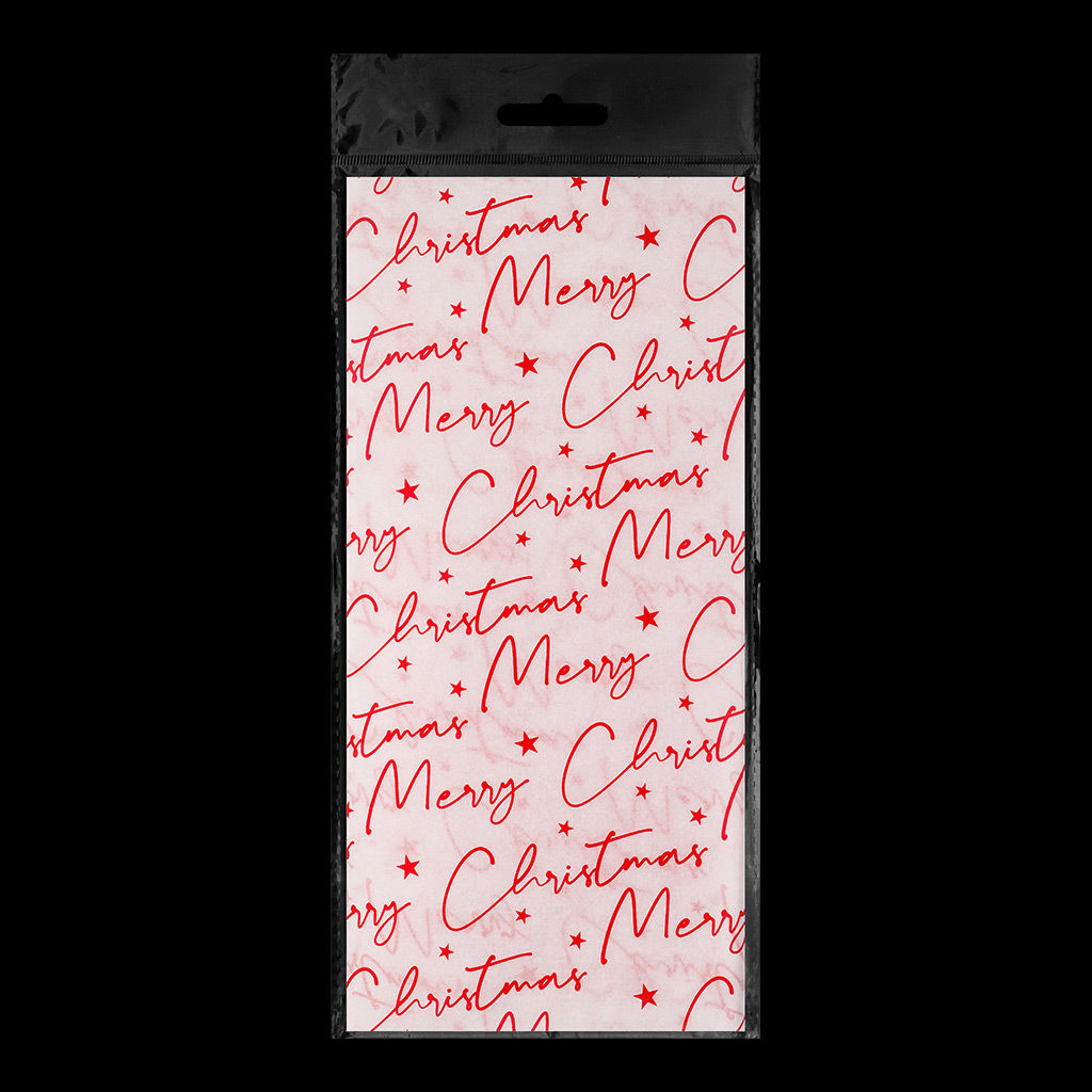 АКЦИЯ Цена за 1 шт. Набор ErichKrause Decor 4 листа упаковочной бумаги тишью Merry Christmas 50х70см