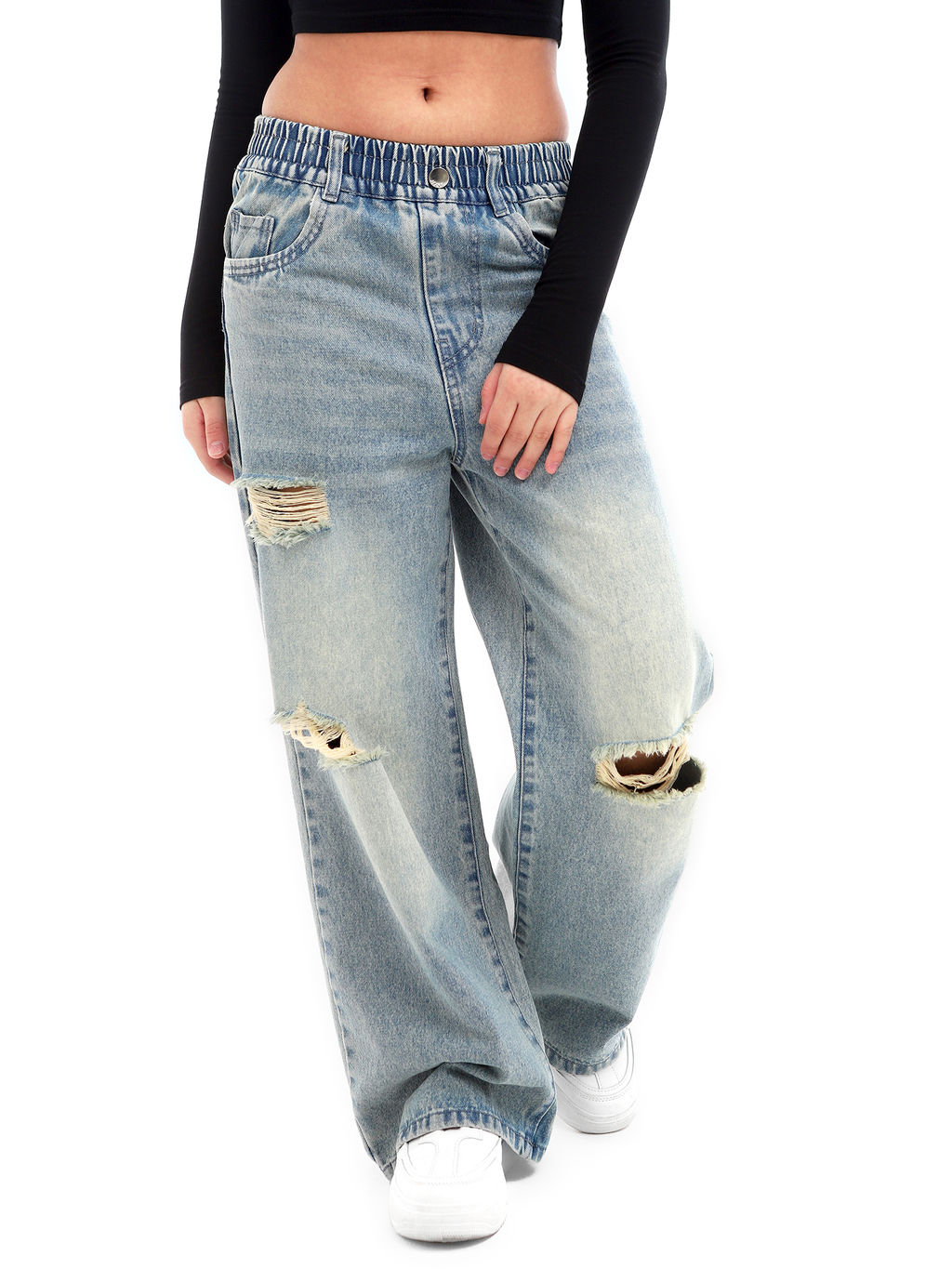 Джинсы-палаццо для девочек - СИНЯЯ МОДА фото 5