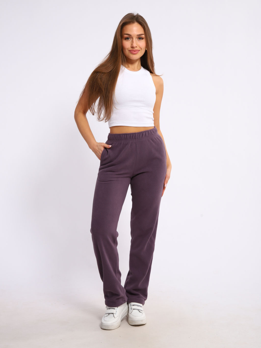 Брюки женские 8-048д (пыльная сирень)