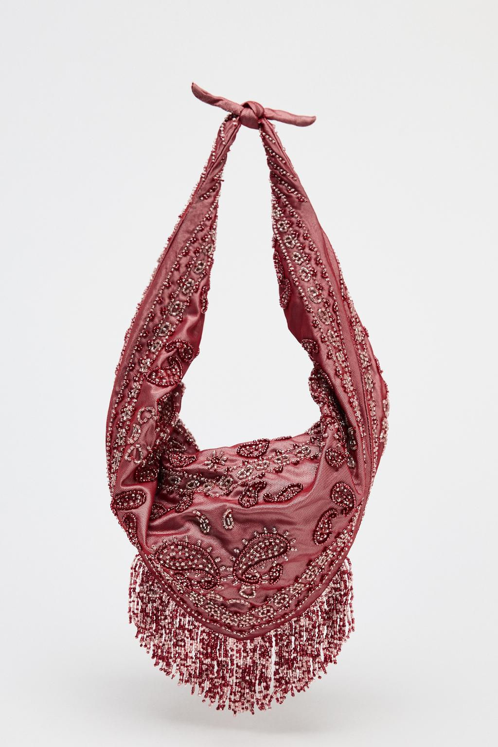 BEADED FABRIC BAG - Zara фото 2
