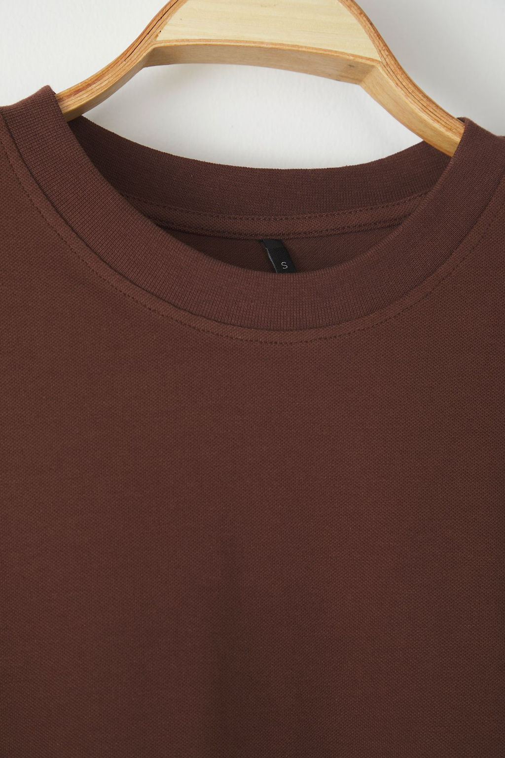 TRENDYOL MAN Kahverengi Oversize/Genis Kesim Dokulu Basic %100 Pamuklu Tok Kumas T-shirt TMNSS25TS00058 - Trendyolmilla фото 11