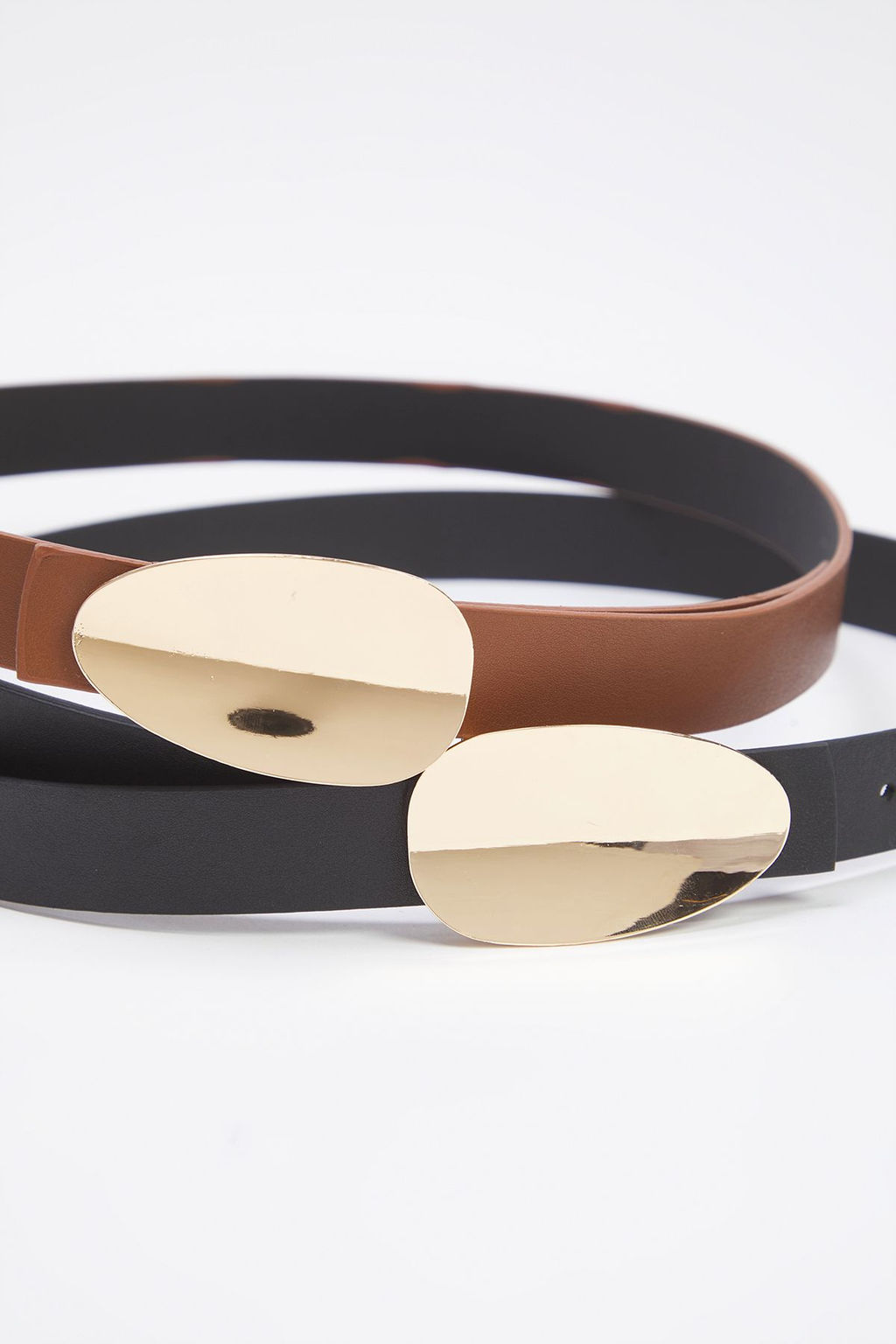 Siyah-Taba 2li Paket Deri Gorunumlu Kad?n Kemer TWOSS25KE00016