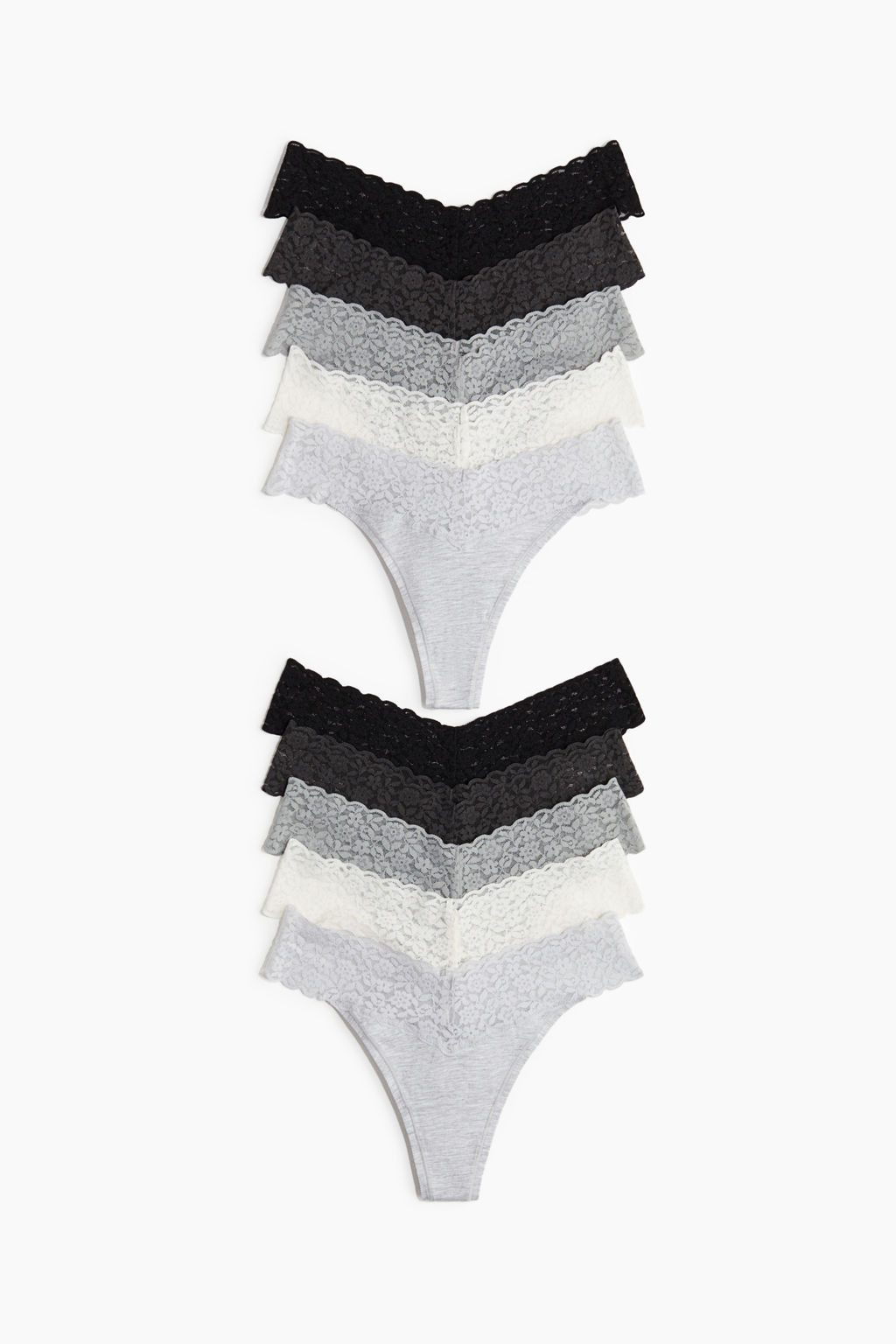 Pack de 10 bragas Thong de encaje - H&m фото 5