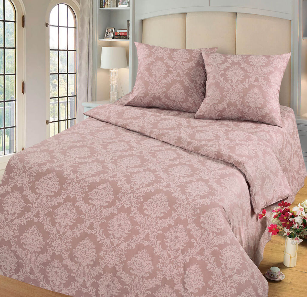 Комплект постельного белья из поплина жаккард ТОПАЗ, цвет какао