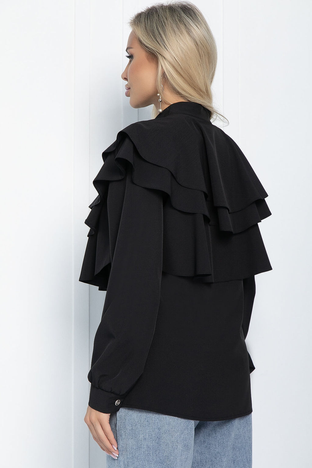 Блуза Космос (черная) Б11273 - Lt collection фото 2