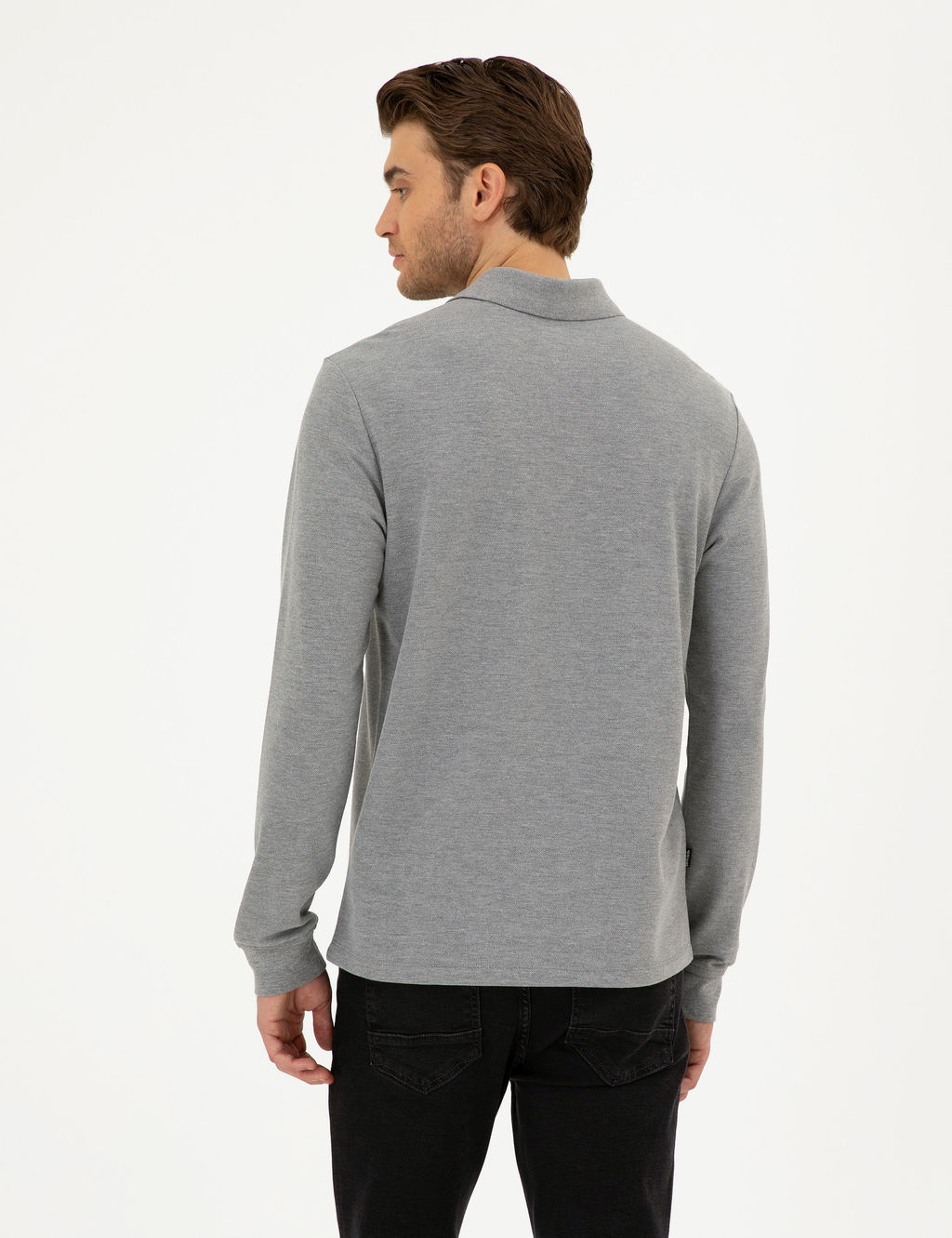 Gri Melanj Slim Fit Basic Sweatshirt - Pierre cardin фото 5