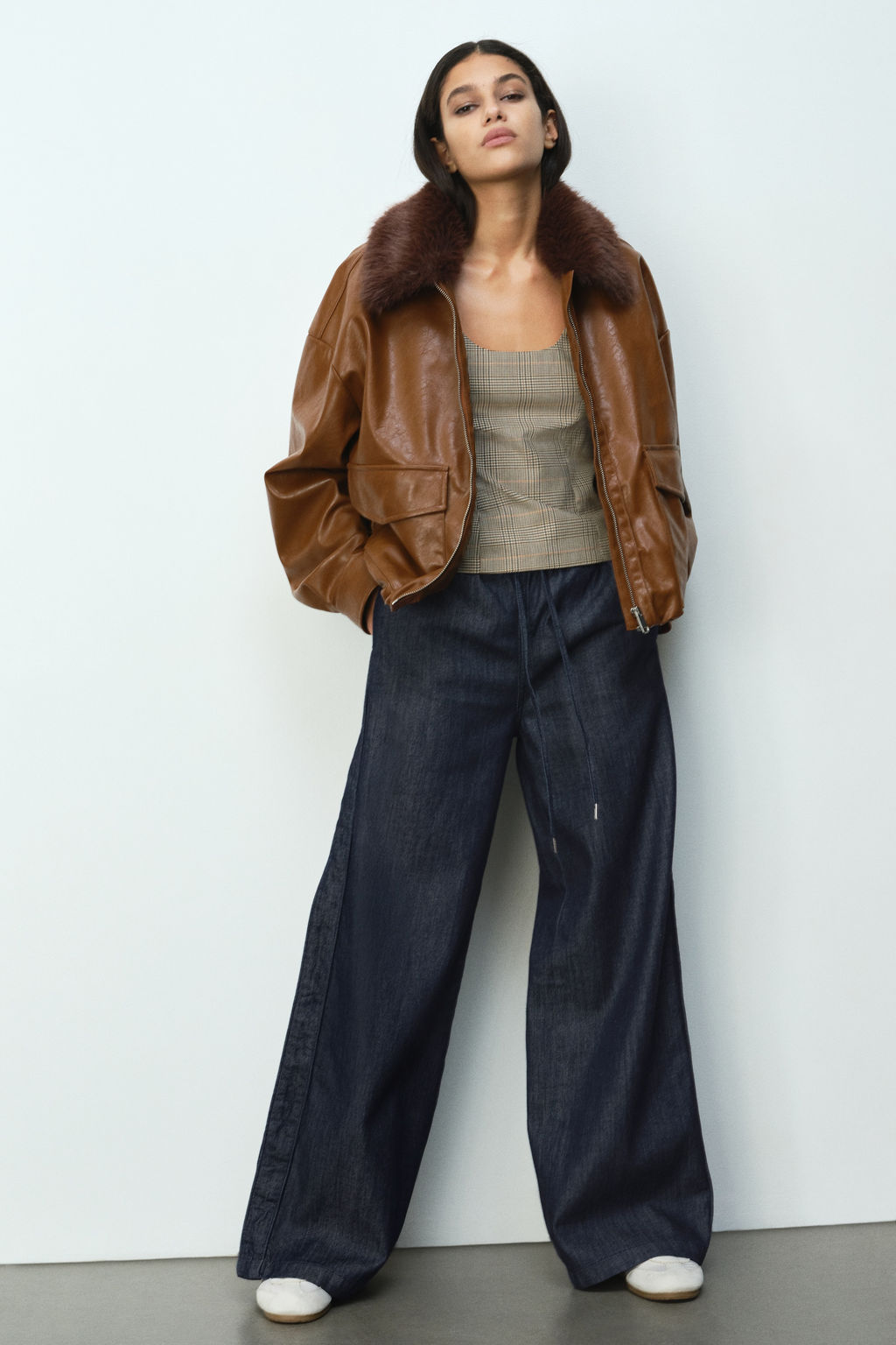 Pantal?n denim con cord?n de ajuste - H&m фото 2