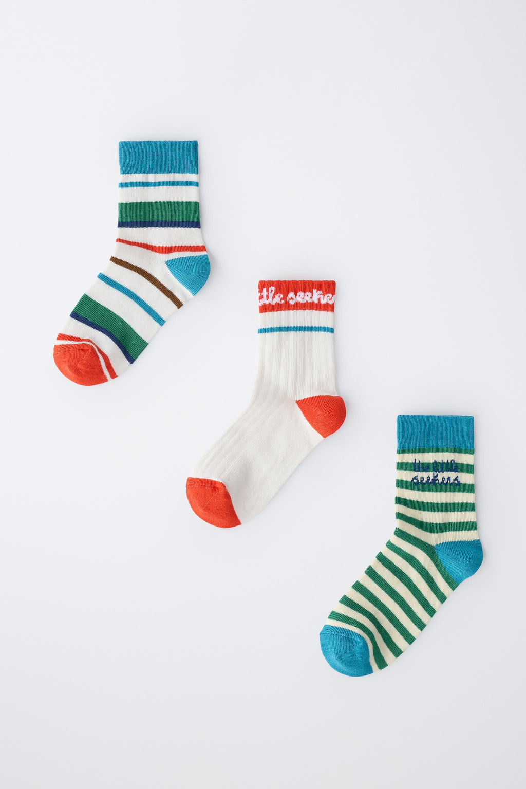 PACK TRES CALCETINES MEDIOS RAYAS ISABELLE VANDEPLASSCHE  / Multicolor - Zara фото 4