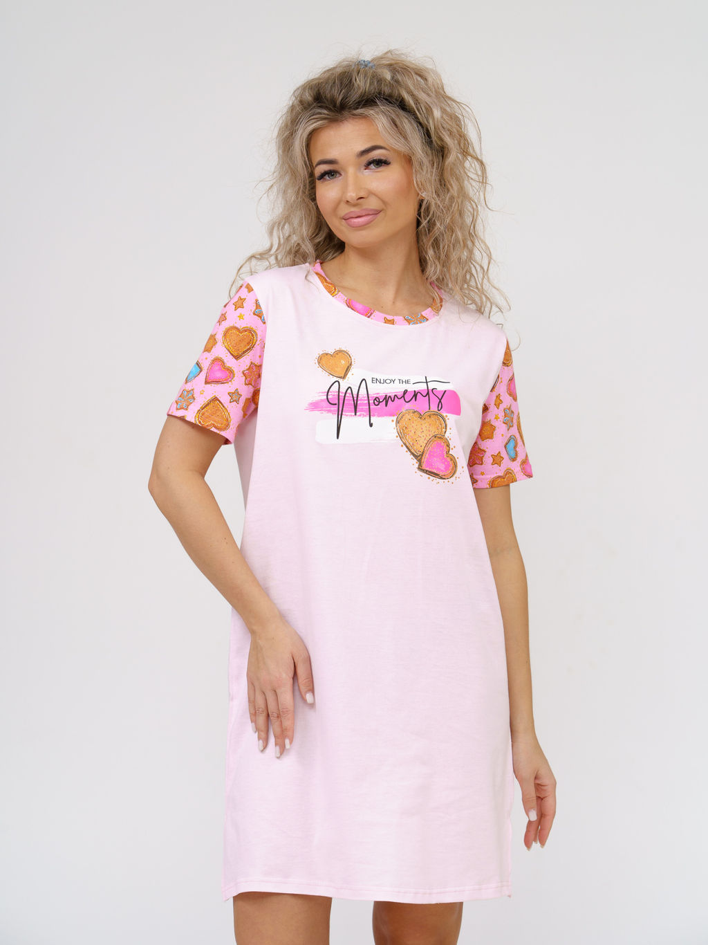 881 Ночная сорочка "Розовый"