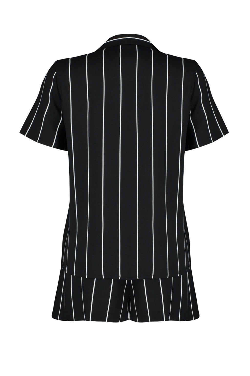 Trendyolmilla Siyah Cizgili Viskon Sortlu Dokuma Pijama Tak?m? THMSS24PT00012 фото 7