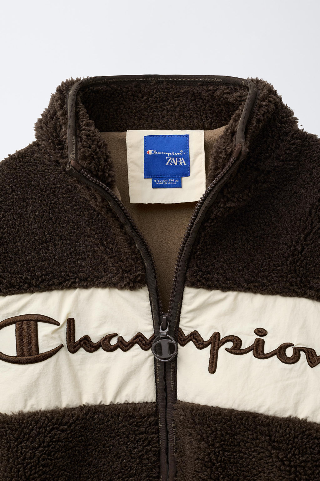CHAMPION ® X ZARA FAUX SHEARLING FLEECE JACKET фото 5
