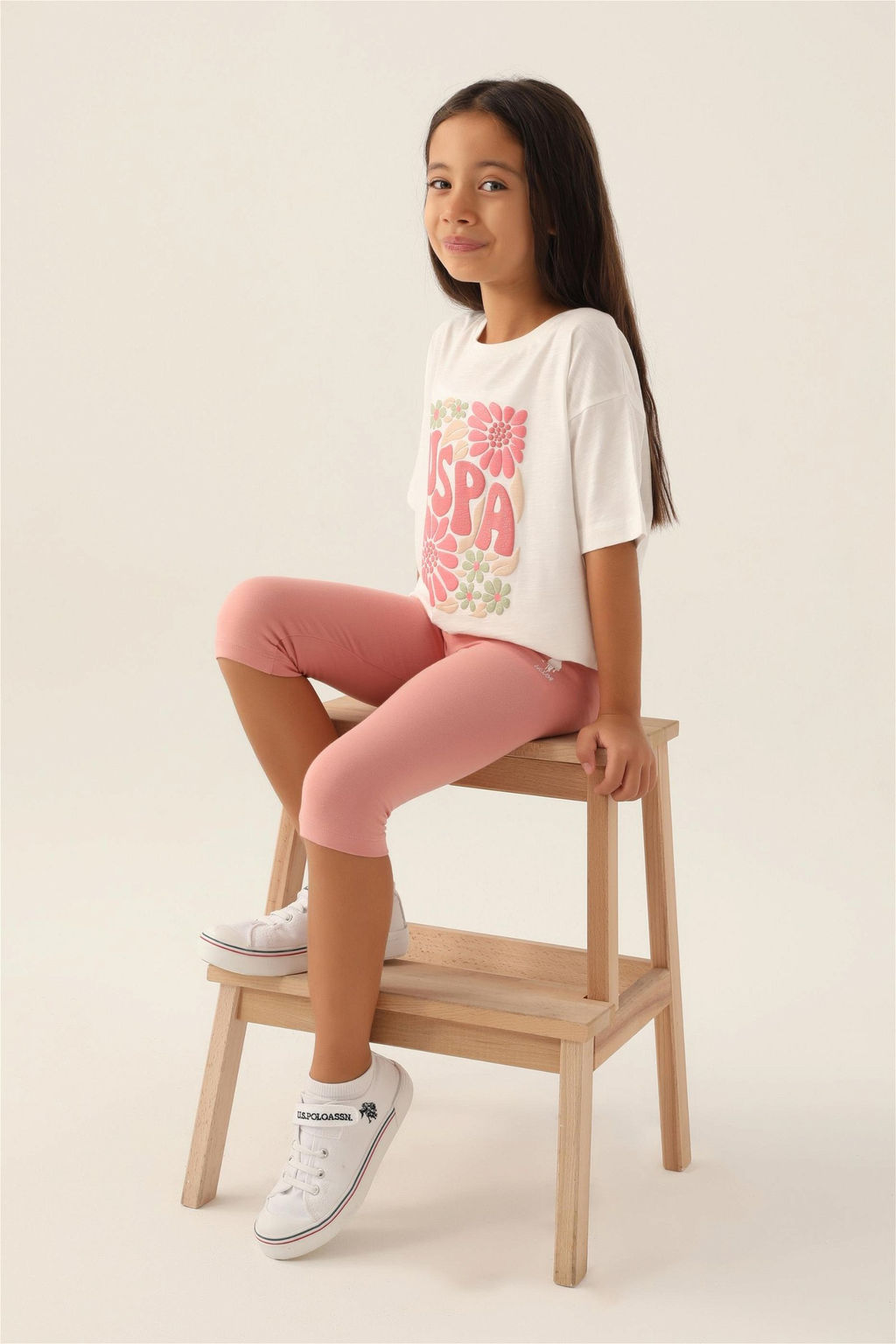 Кремовый пижамный комплект для девочки - U.s. polo assn фото 2