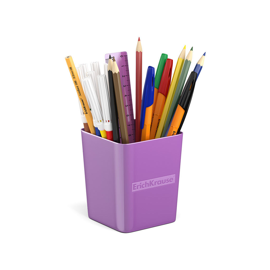 Цена за 1 шт. Набор школьный пластиковый ErichKrause® Base, Candy, фиолетовый