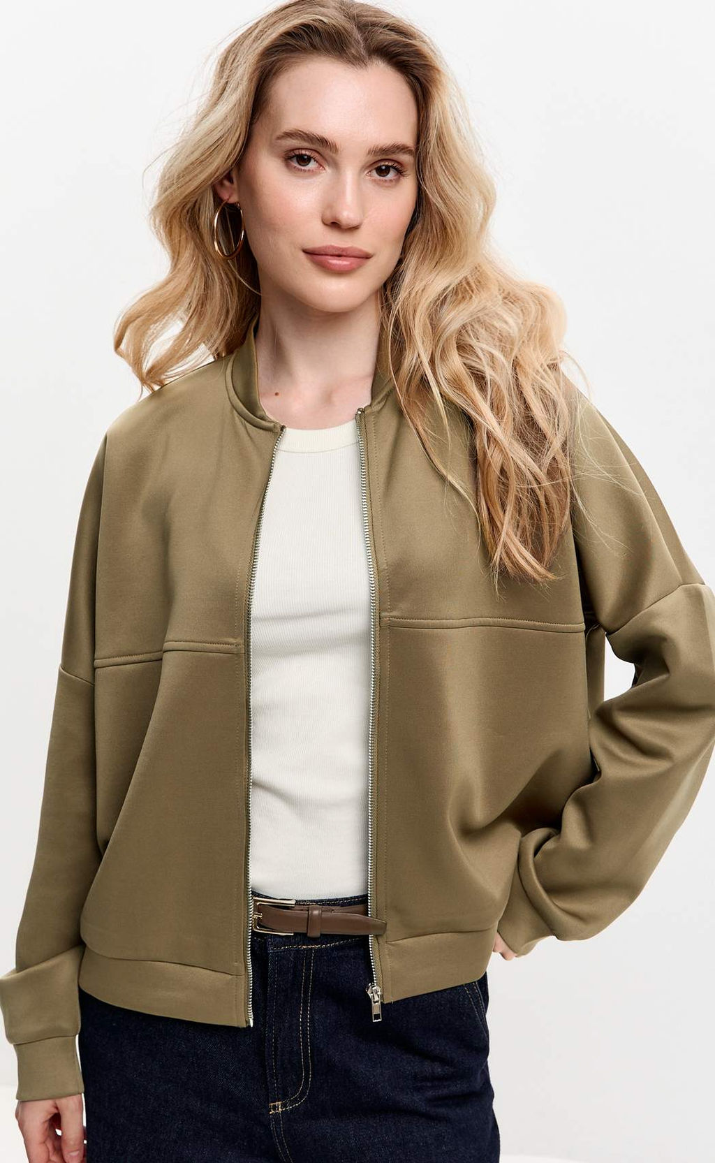 Бомбер женский  F612-0556f khaki - Fine joyce фото 6