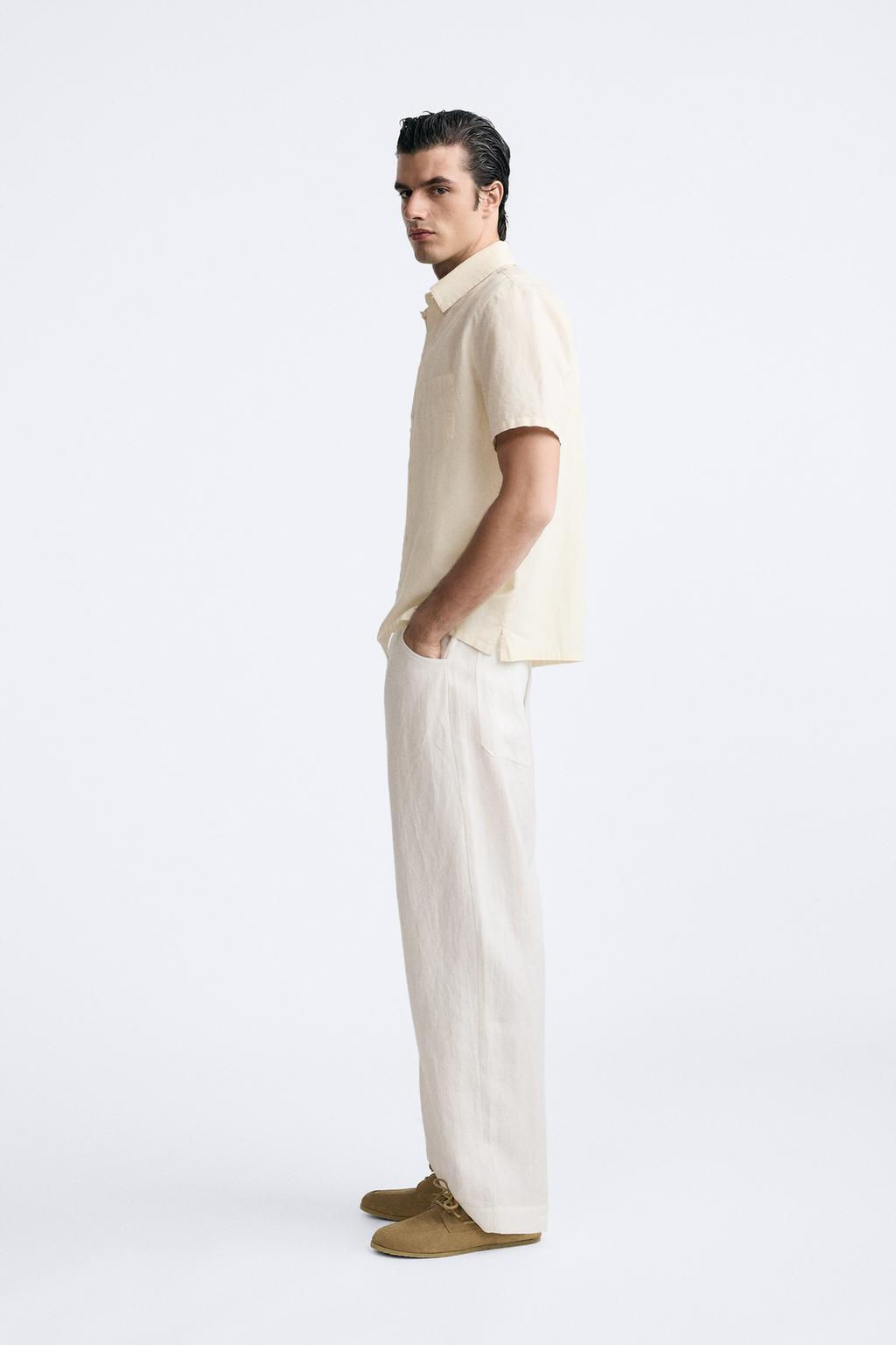 PAMUKLU KETEN GOMLEK - Zara фото 4