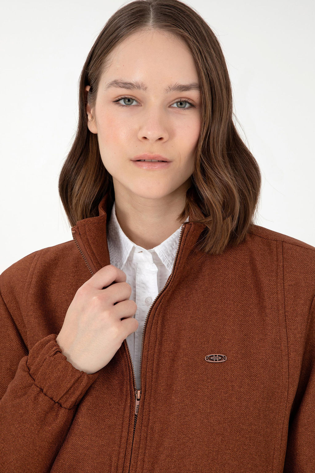 Женская коричневая куртка Неожиданная скидка в корзине - U.s. polo assn фото 2