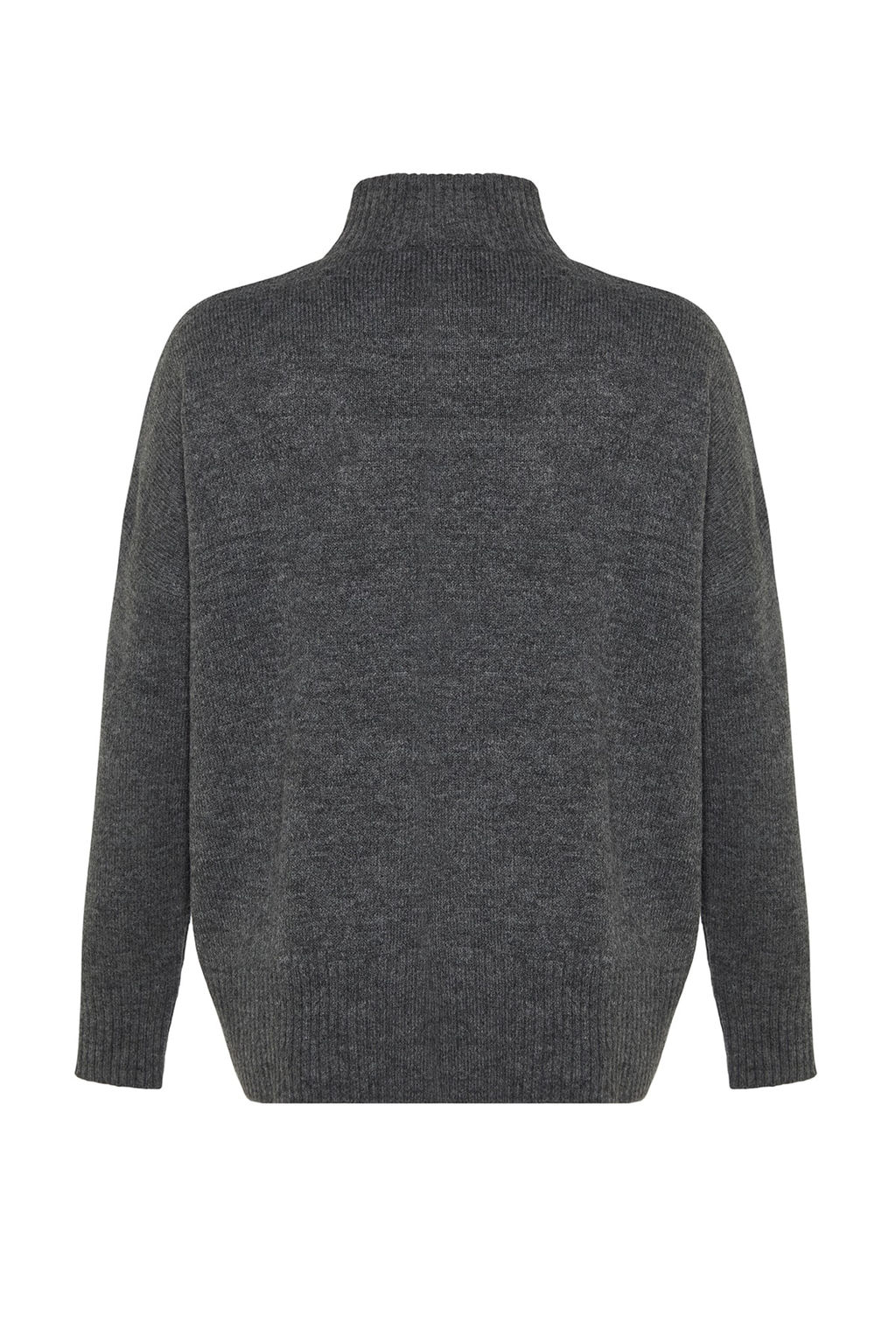 Antrasit Genis Kal?p Yumusak Dokulu Triko Kazak TWOAW23KZ00469 - Trendyolmilla фото 12