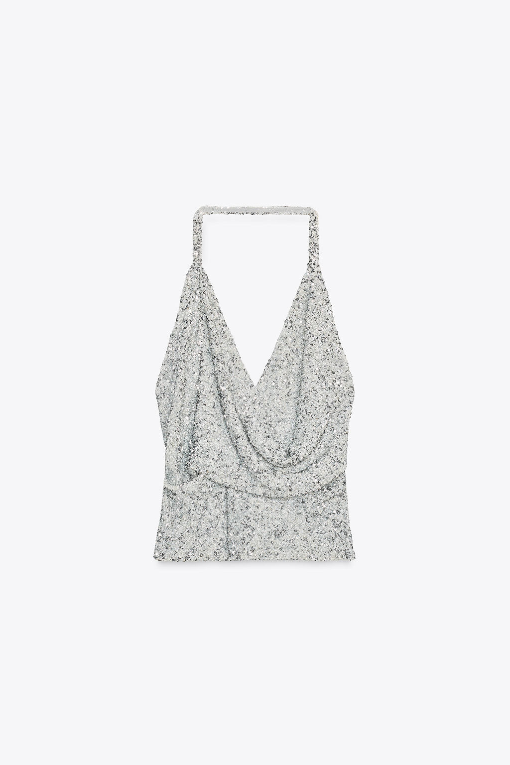 GATHERED SEQUIN TOP - Zara фото 7