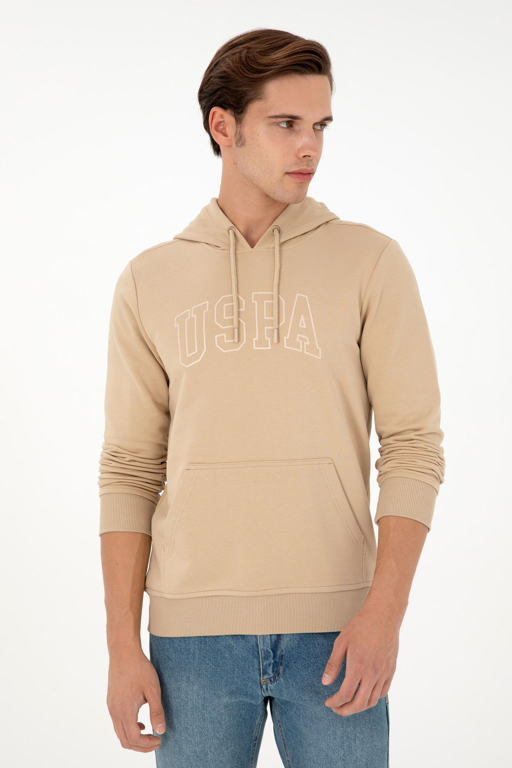 Мужская базовая толстовка песочного цвета Неожиданная скидка в корзине - U.s. polo assn фото 3