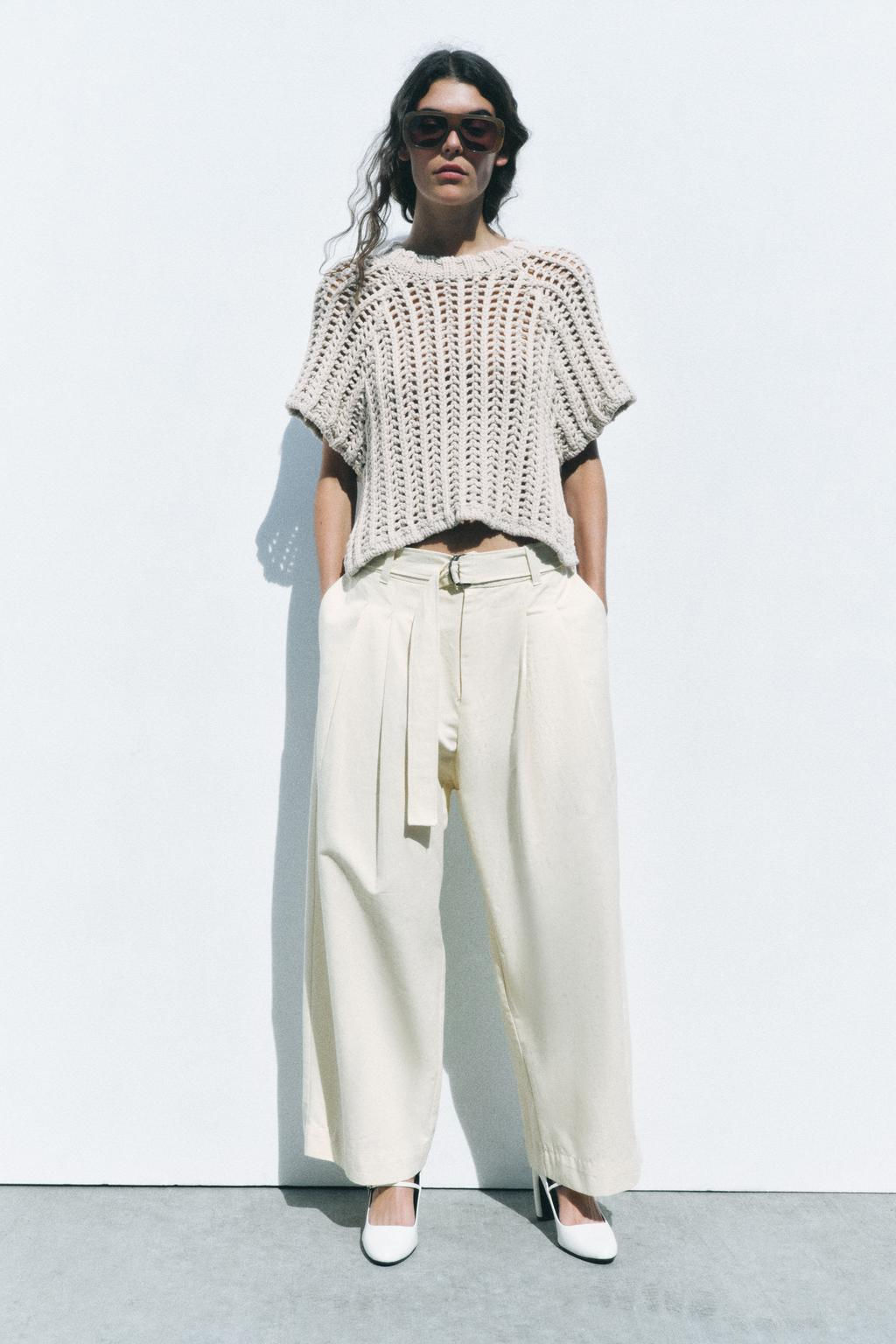 CHUNKY KNIT TOP WITH SIDE STRAPS