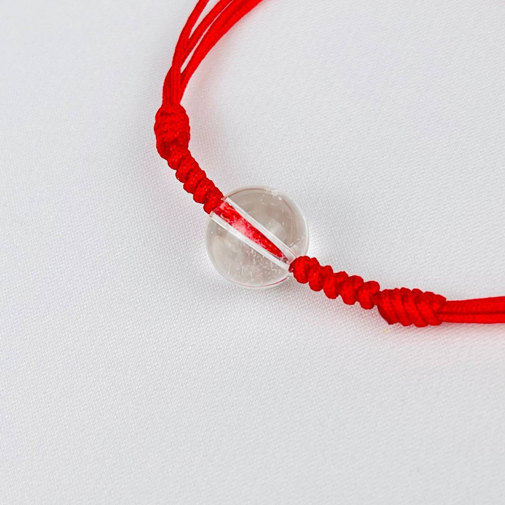 Защитный браслет Красная нить с Горным Хрусталем от 16 см - Радуга самоцветов фото 3