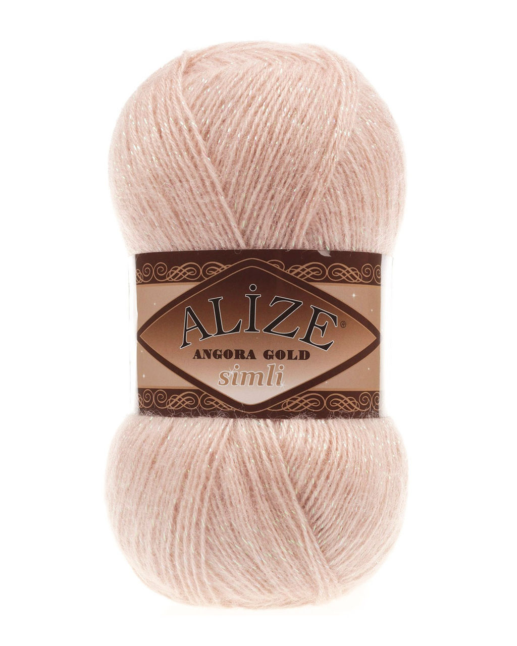 Ангора голд сим (Angora gold sim) пряжа Alize 20%шерсть 5%метанит 75%акрил 5х100г/500м фото 19