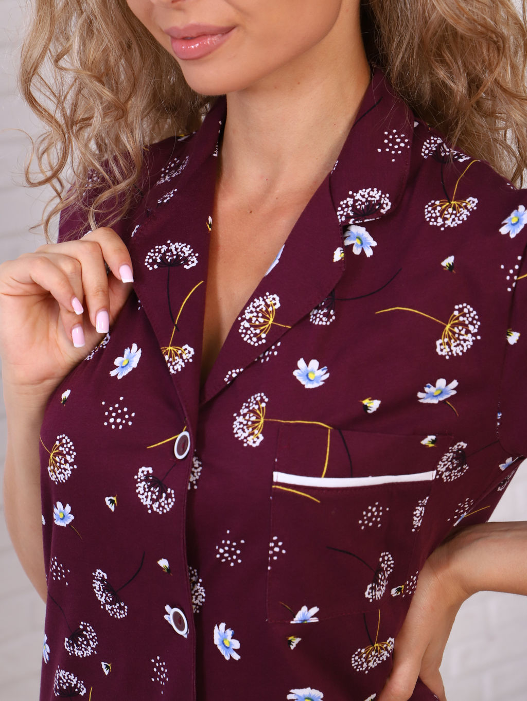 Халат женский 3-202в (бордо)