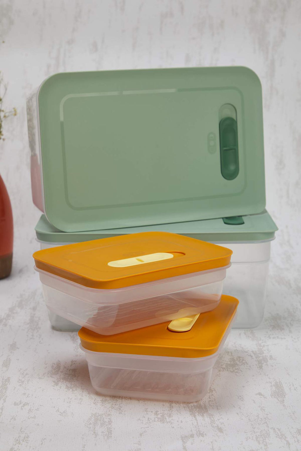 4lu Hava Ayarlanabilir Buzdolab? Duzenleyici/Saklama Kab? 2x( 3,5Lt ,1,65Lt) TPHSS25SKB00002 - Trendyolmilla фото 4