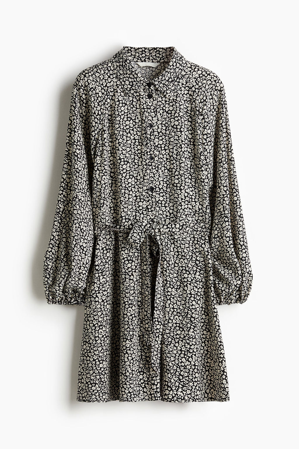 Vestido camisero con mangas globo - H&m фото 6