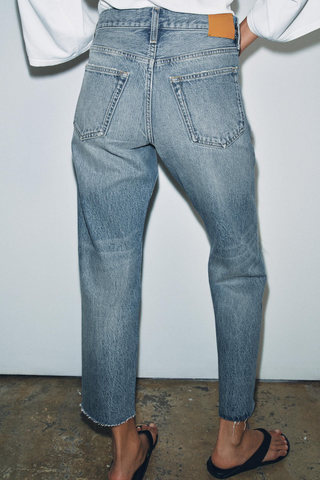 JEANS ZW COLLECTION RECTOS TIRO MEDIO ROTO / Azul - Zara фото 12