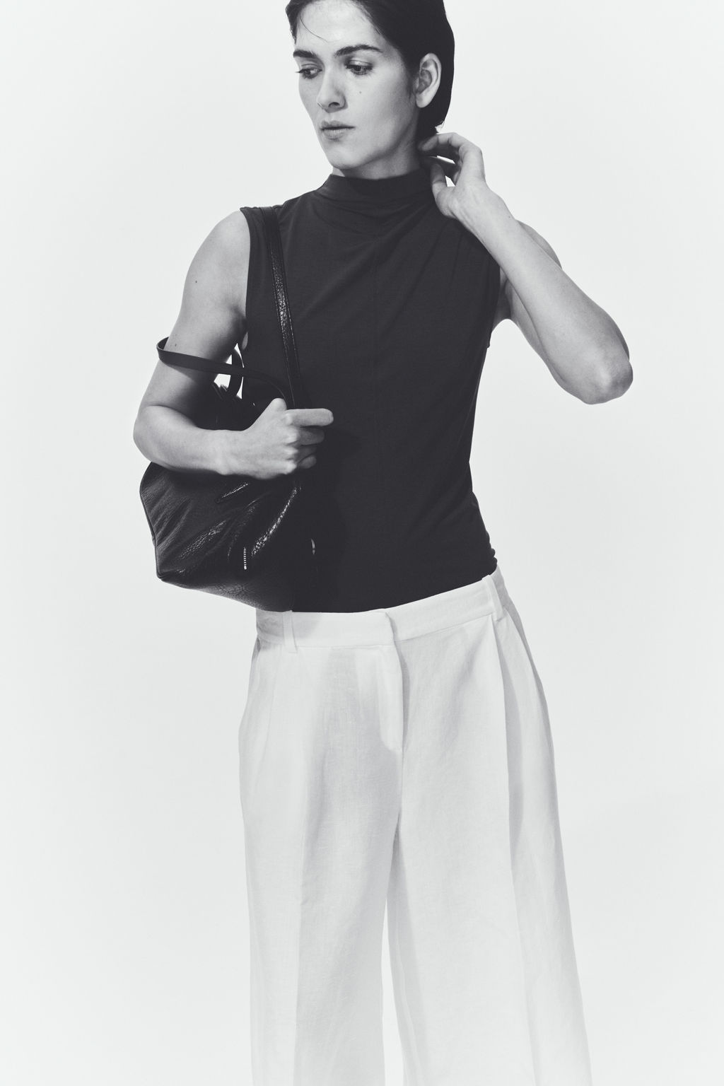 Top en mezcla de modal con cuello perkins - H&m фото 4