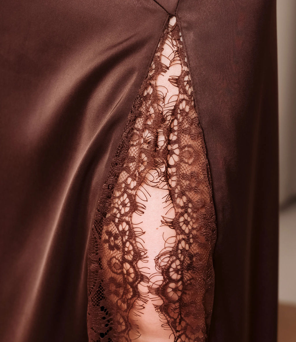 Платье #ОКТ025023, шоколадный