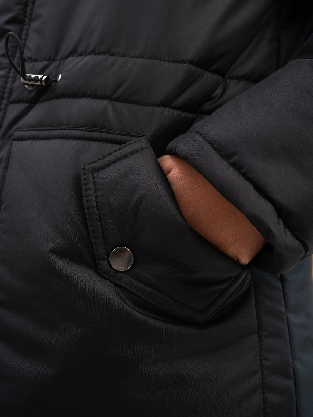 Парка зимняя "Южеал"для мальчика черный