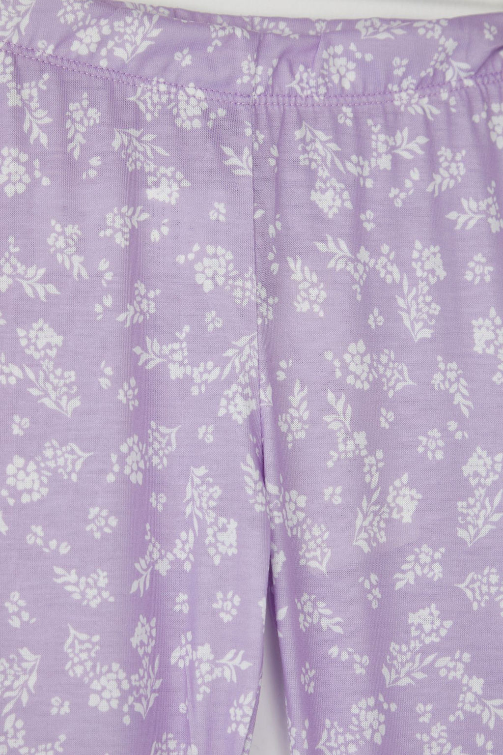 Siyah-Lila 2li Pamuklu K?z Cocuk Bask?l? Flare Orme Tayt TKDSS25TA00011 - Trendyolmilla фото 2