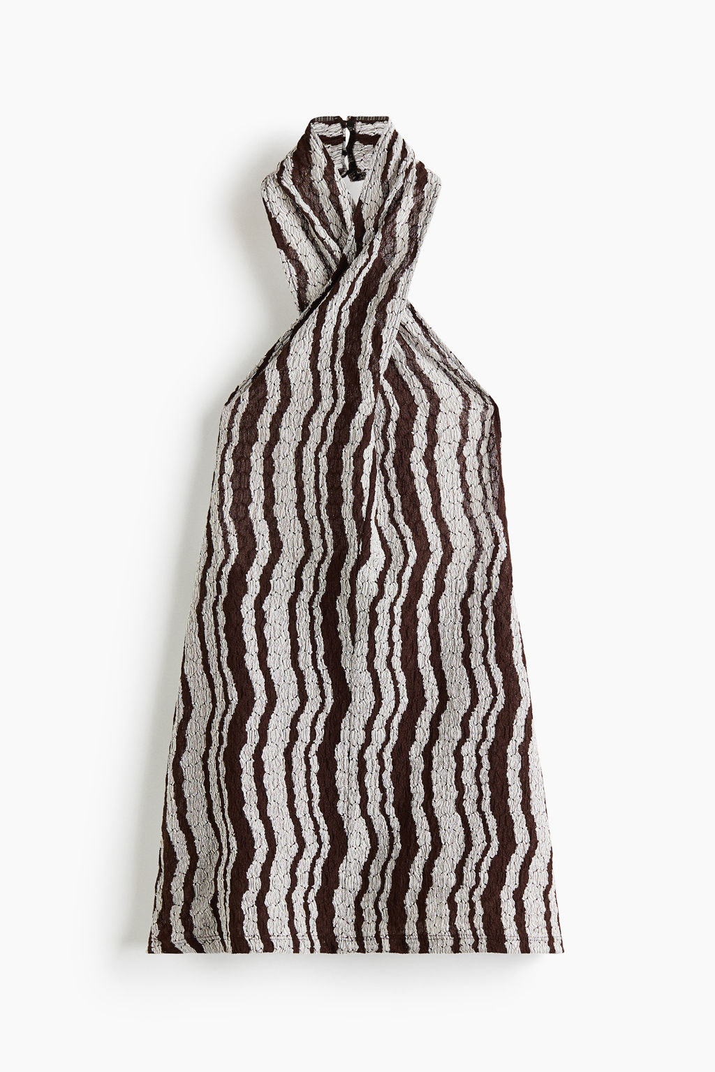 Top halter con efecto arrugado
