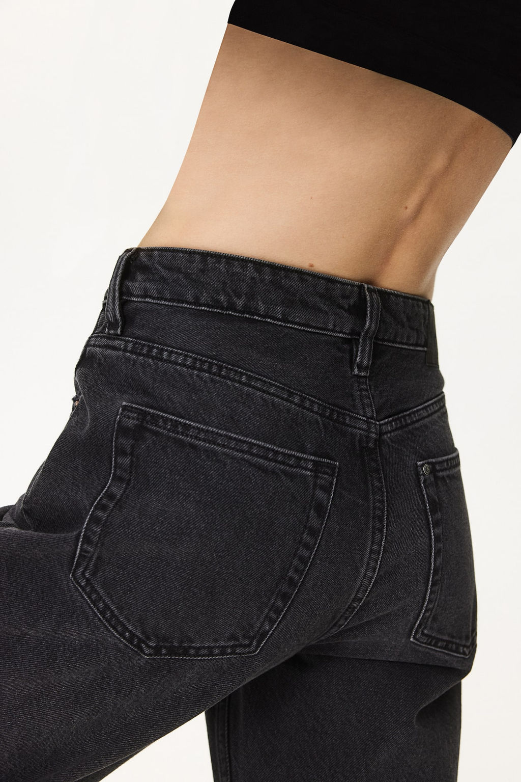 Straight High Cropped Jeans - H&m фото 3