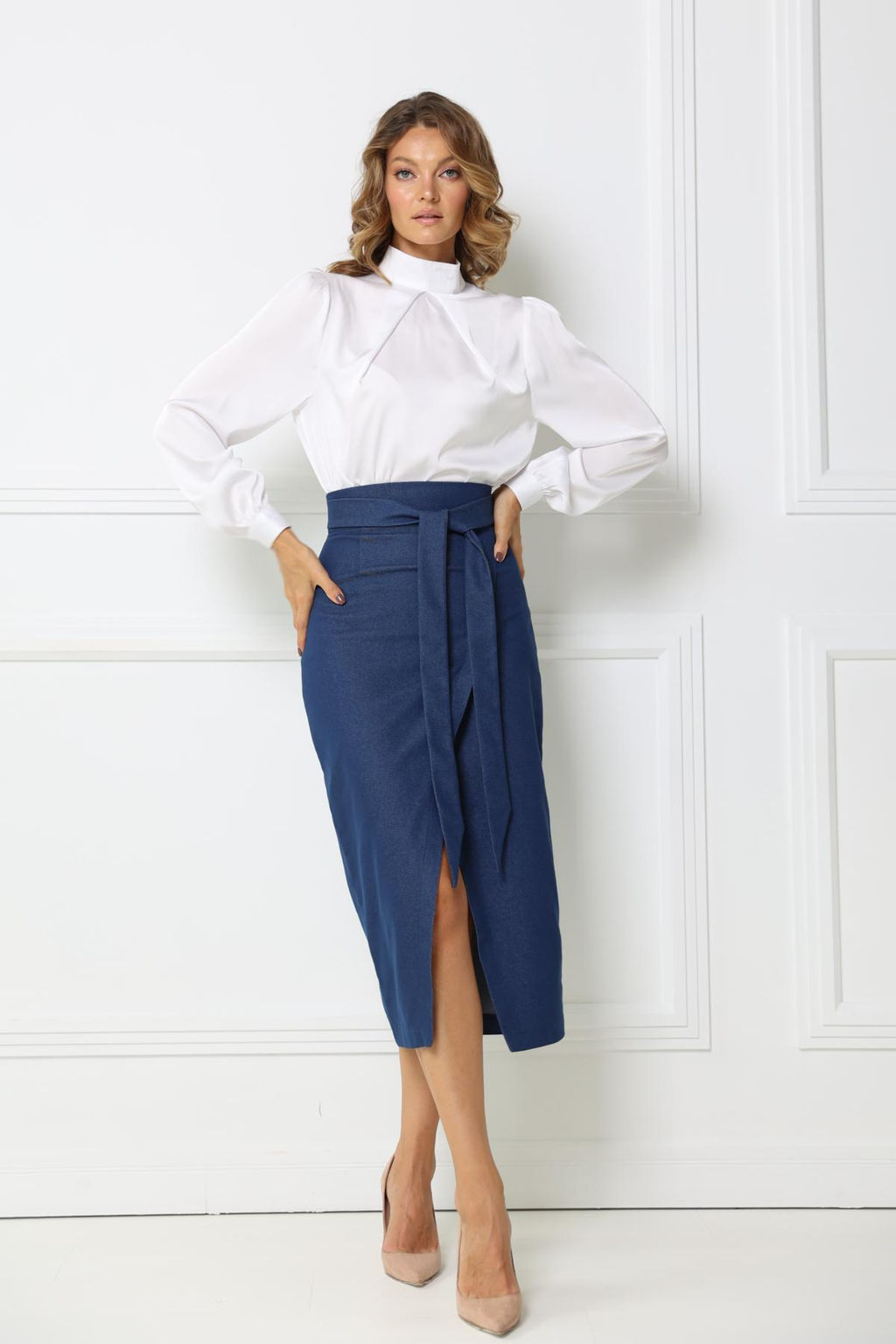 Шелковая блуза с длинным рукавом - Looklikecat фото 4