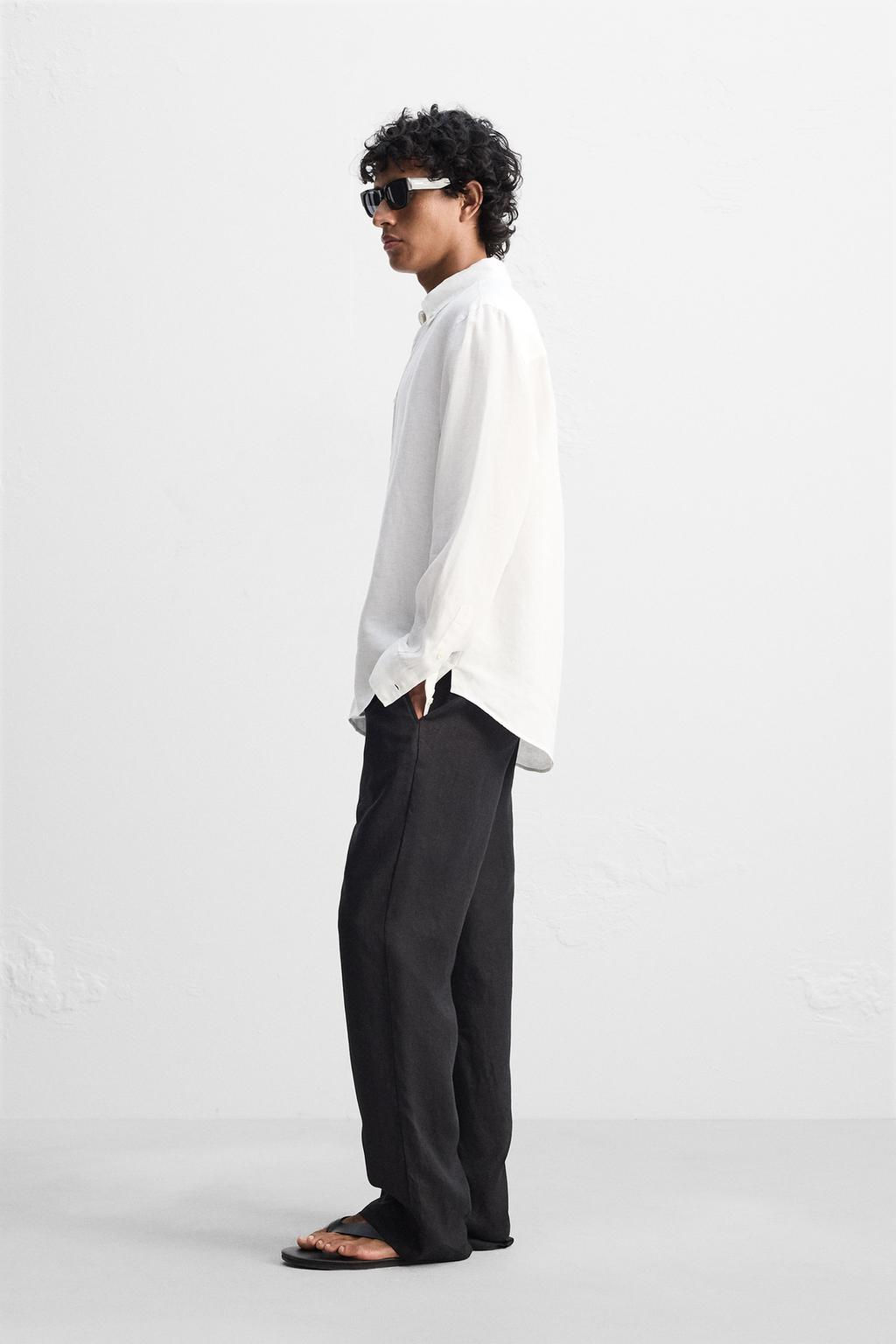100% LINEN SHIRT - Zara фото 16