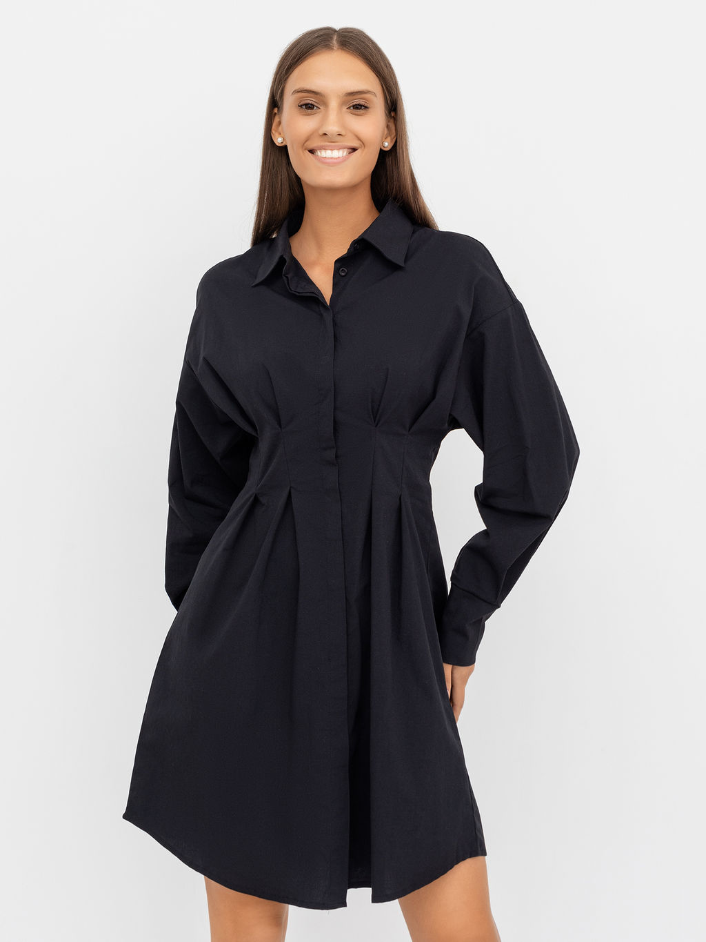 Стильное платье мини черного цвета черный 152515 - Mark formelle фото 2