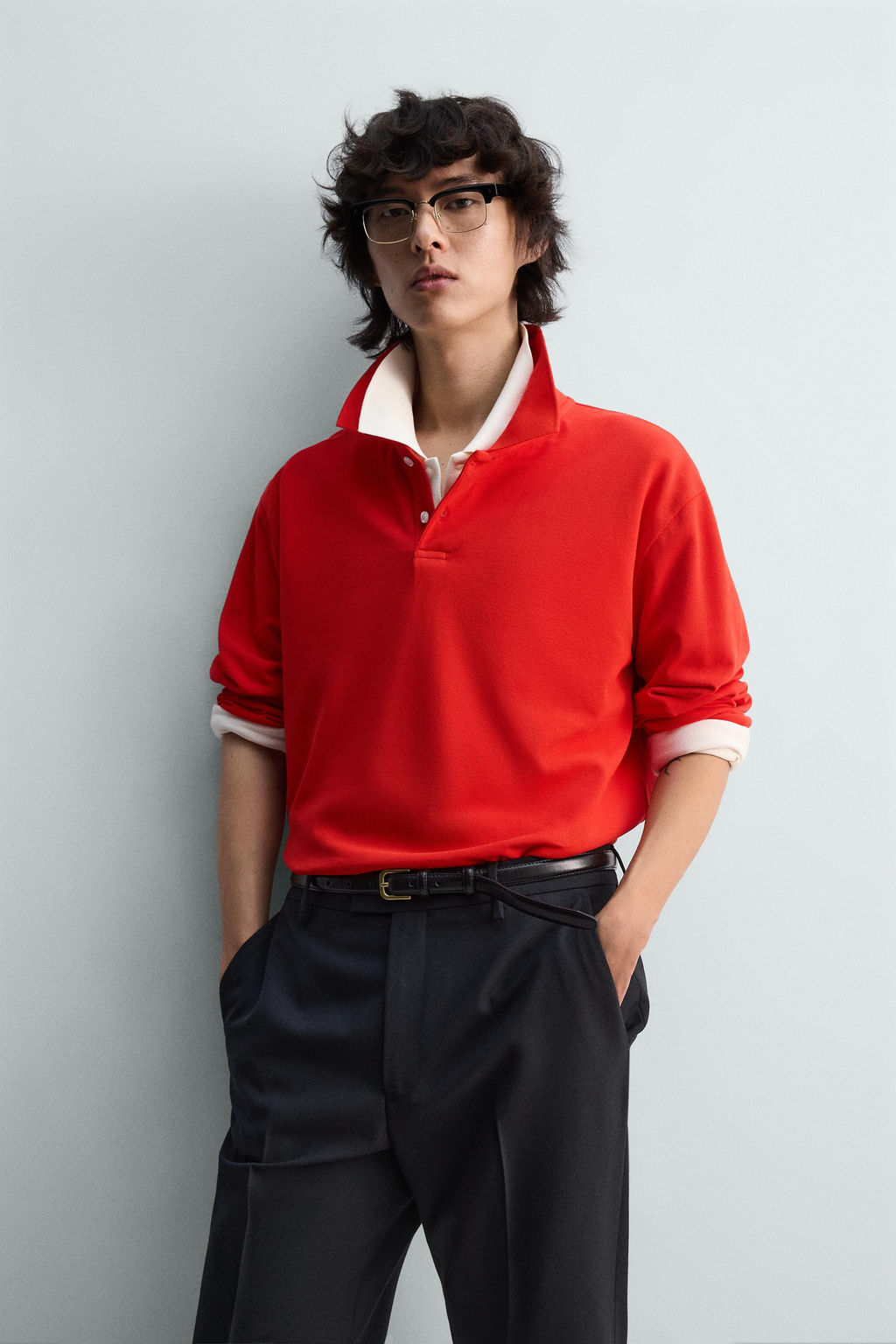 POLO REGULAR FIT ESTRUCTURA PIQU? / Rojo - Zara фото 6