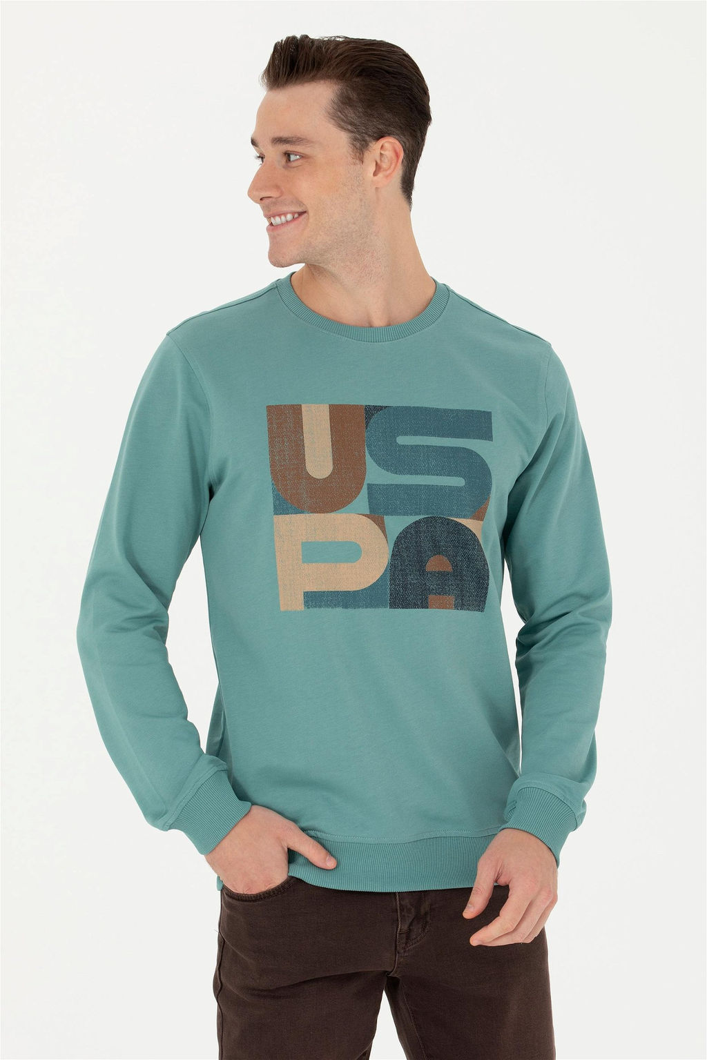 Мужской мятный свитшот Неожиданная скидка в корзине - U.s. polo assn фото 4