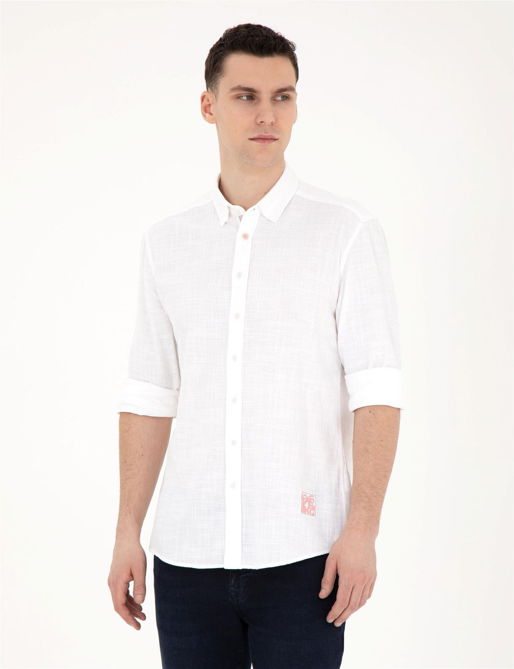 A__k Pembe Regular Fit Uzun Kollu G_mlek - Pierre cardin фото 3
