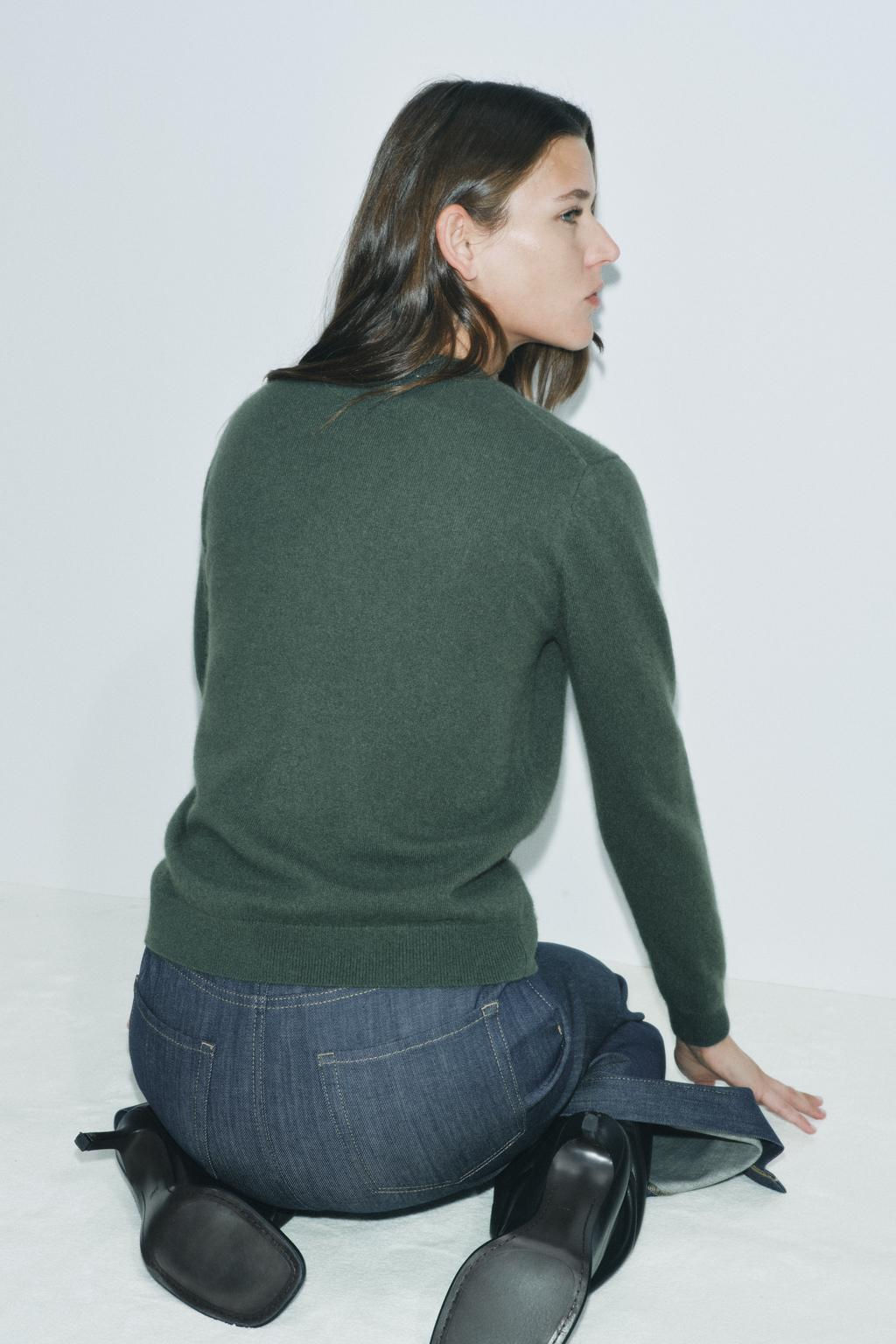 PLAIN KNIT 100% CASHMERE SWEATER - Zara фото 9