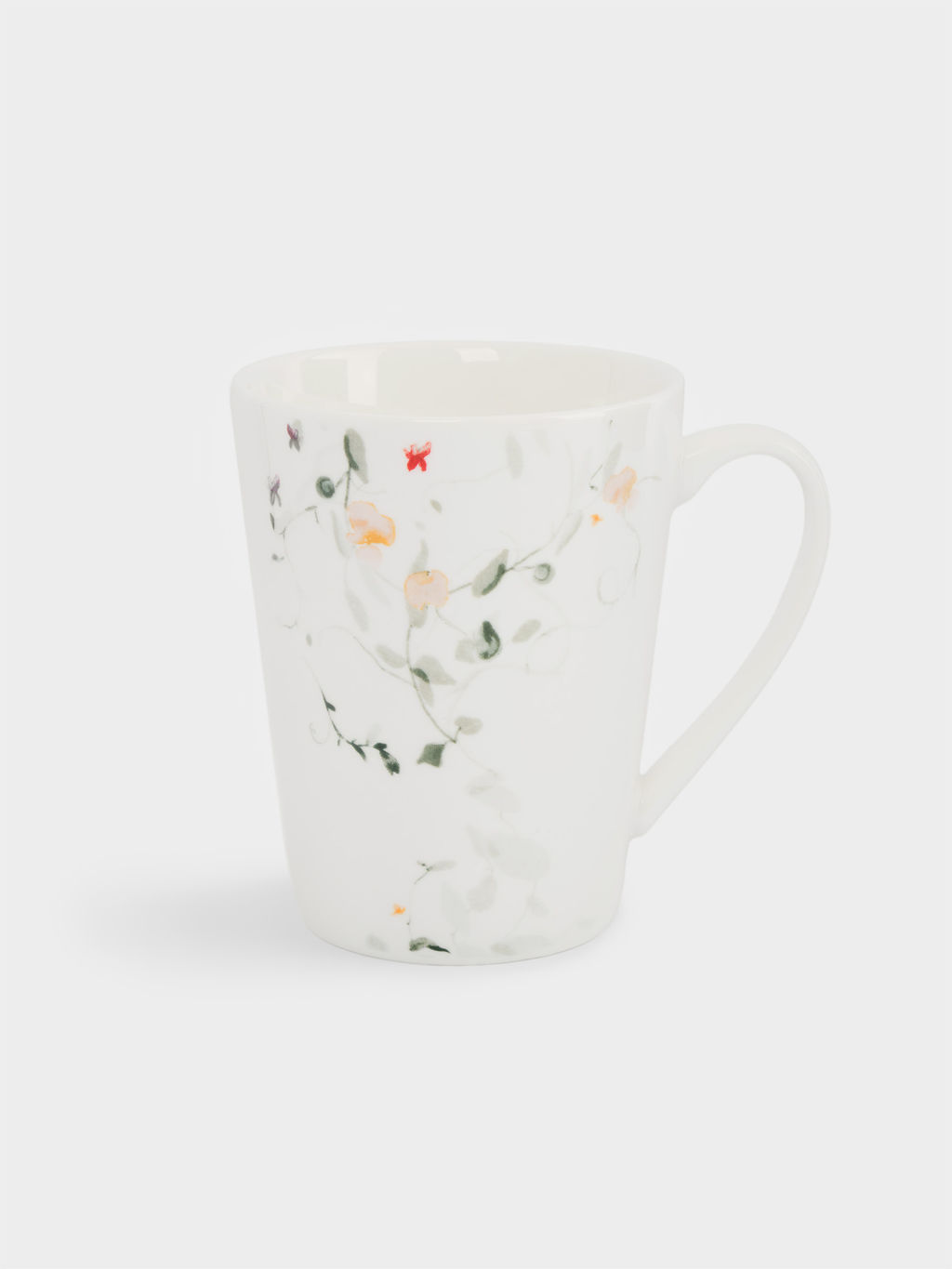 Кружка, 420 мл, фарфор N, белая, Цветы и листья, Primrose - Anna lafarg фото 3