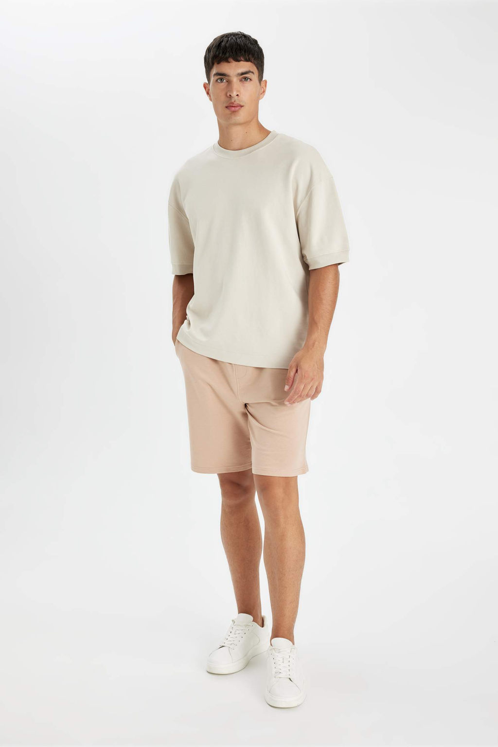 Regular Fit Cepli Basic Duz Bermuda Sort - Defacto фото 3