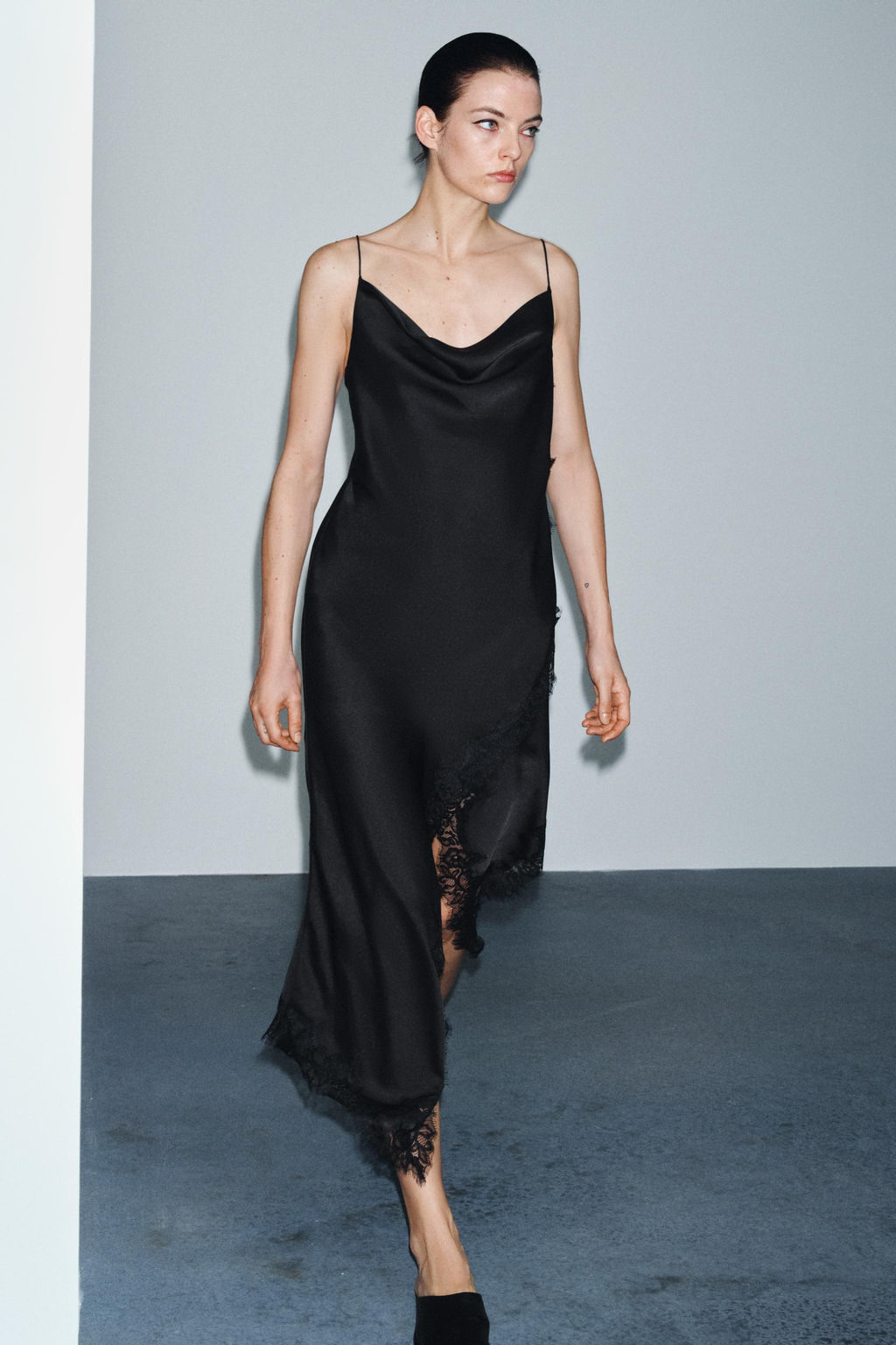 SATIN LACE DRESS ZW COLLECTION