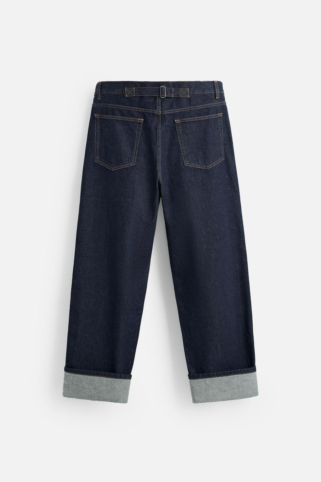 LIMITED EDITION RELAXED FIT TURN-UP JEANS - Zara фото 9