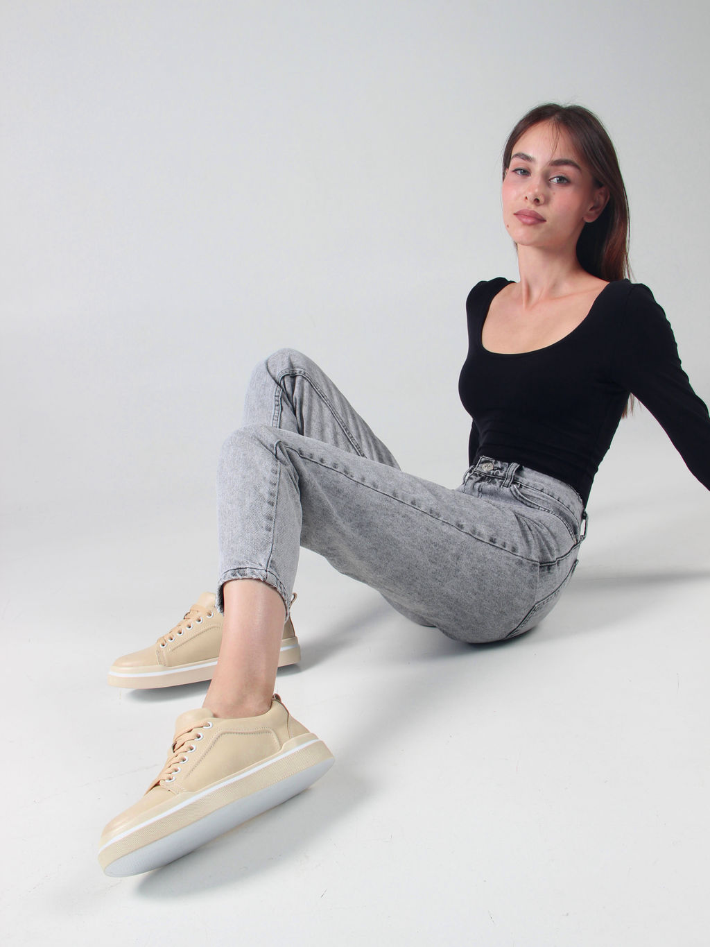 Кеды 158.palomabe/w. Бежевый