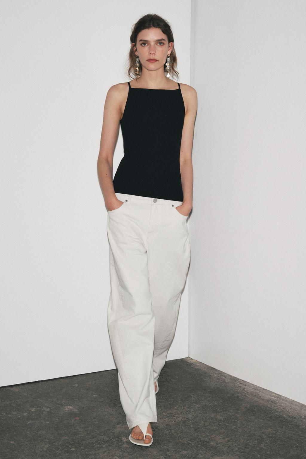 RIB TOP WITH POLYAMIDE STRAPS - Zara фото 15