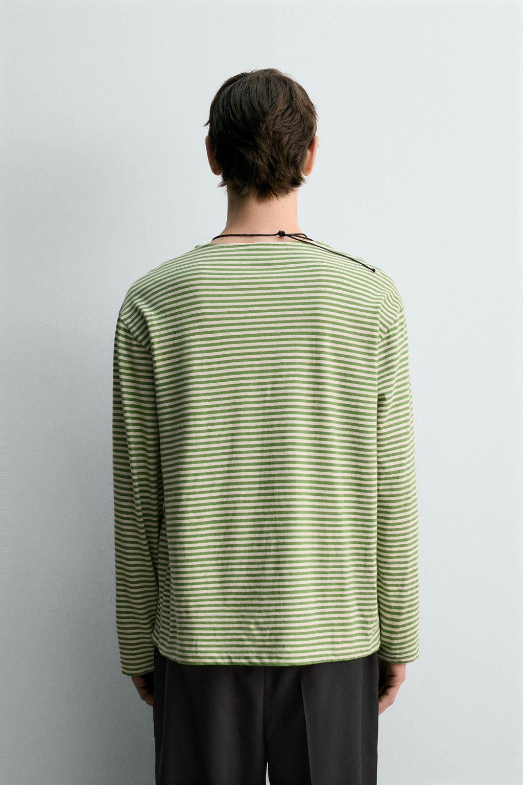 CAMISETA JACQUARD RAYAS LIMITED EDITION / Verde - Zara фото 3
